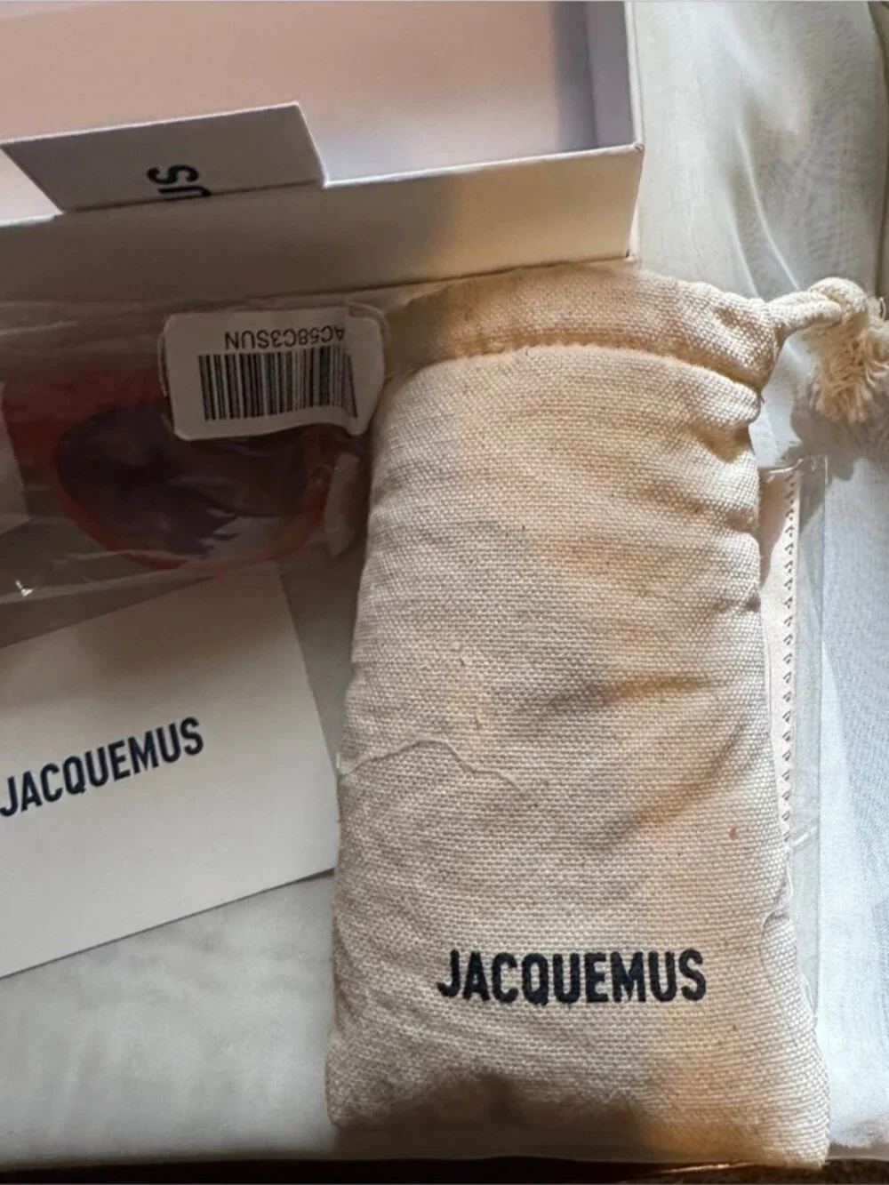 Jacquemus Translucent Orange Cat-Eye Sunglasses